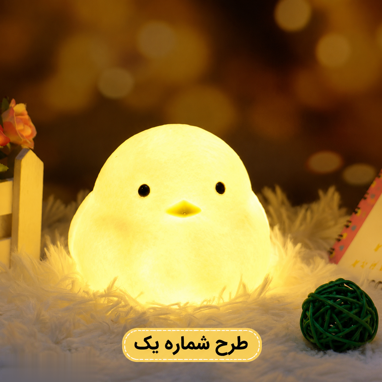 چراغ خواب فانتزی طرح جوجه و خرگوش - Image 5